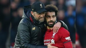 Hails Jurgen Klopp Celebrates Mohamed Salah Career at Liverpool Anfield