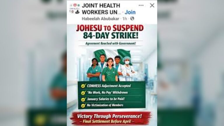 Health Sector Unions Mobilize Thousands for Protest Over Executive Bills in Abuja
