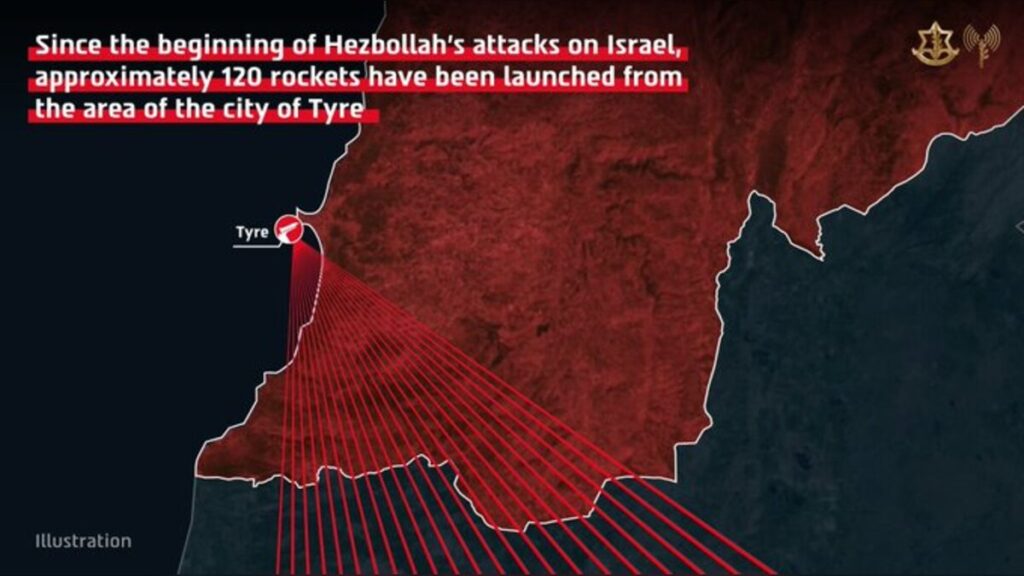 Hezbollah Launches 120 Rockets From Tyre Lebanon as Israel Faces Major Escalation Along Northern Border