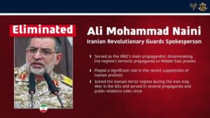 IRGC spokesperson Ali Mohammad Naini