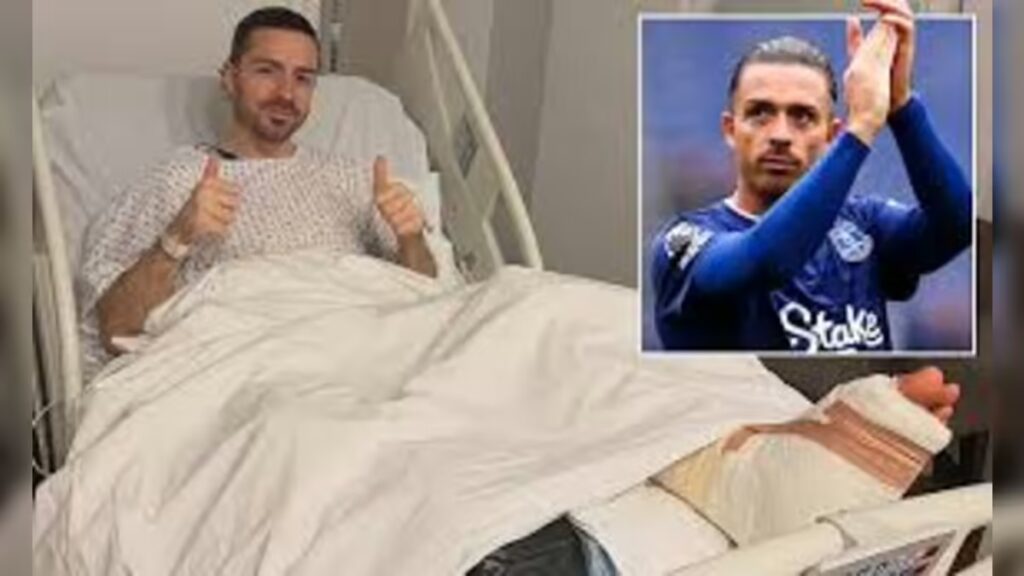 Jack Grealish shares injury recovery photos and begins rehabilitation training at Everton Finch Farm in Liverpool