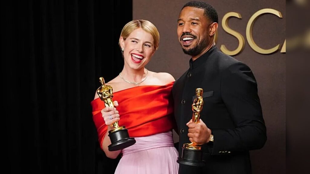 Jessie Buckley and Michael B. Jordan