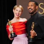 Jessie Buckley and Michael B. Jordan