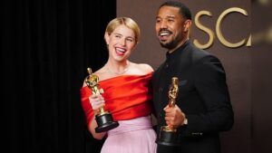 Jessie Buckley and Michael B. Jordan