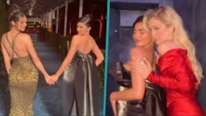 Kylie Jenner and Bella Hadid Turn Heads in Two Piece Ensembles at Vanity Fair Oscar Party in Los Angeles