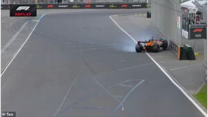Oscar Piastri crashes McLaren car on way to starting grid at Australian Grand Prix in Melbourne