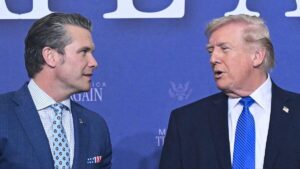 Pete Hegseth and Donald Trump