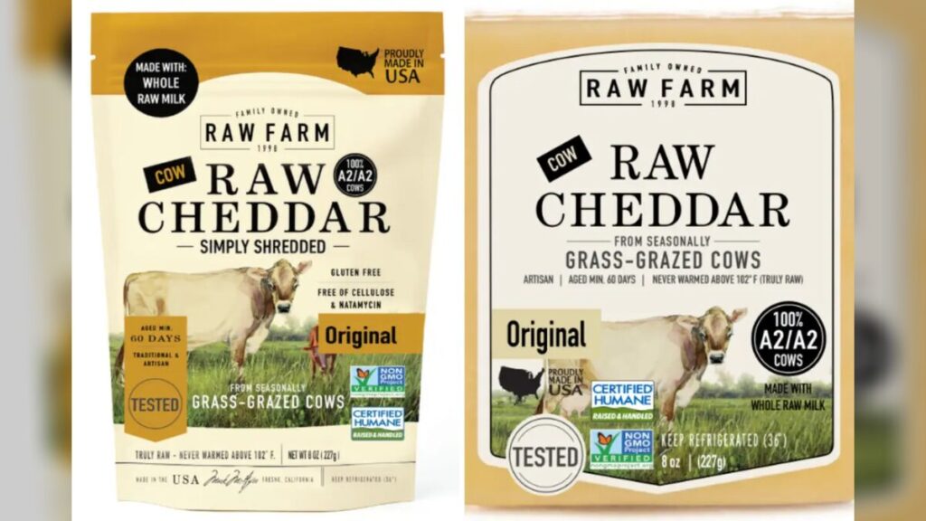 RAW FARM cheddar cheese