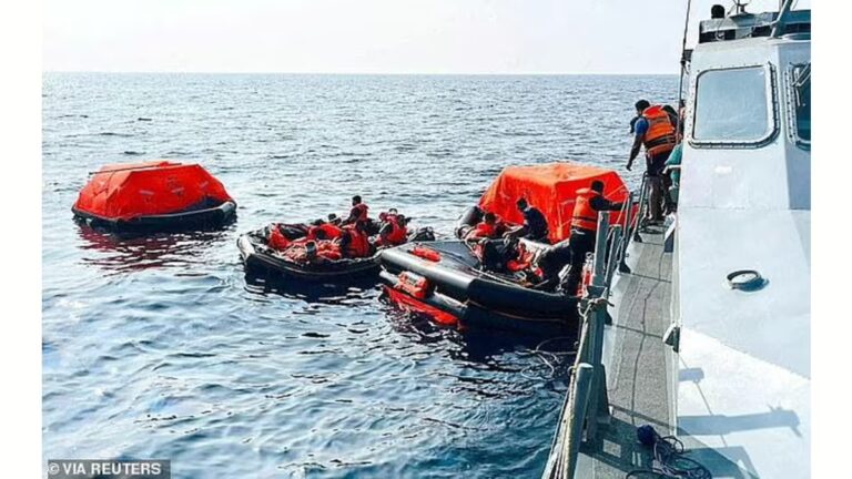 Sri Lanka Navy personnel assist Iranian sailors