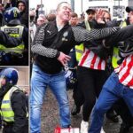 Sunderland and Newcastle Fans Clash