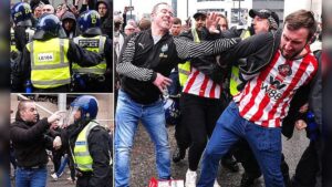 Sunderland and Newcastle Fans Clash