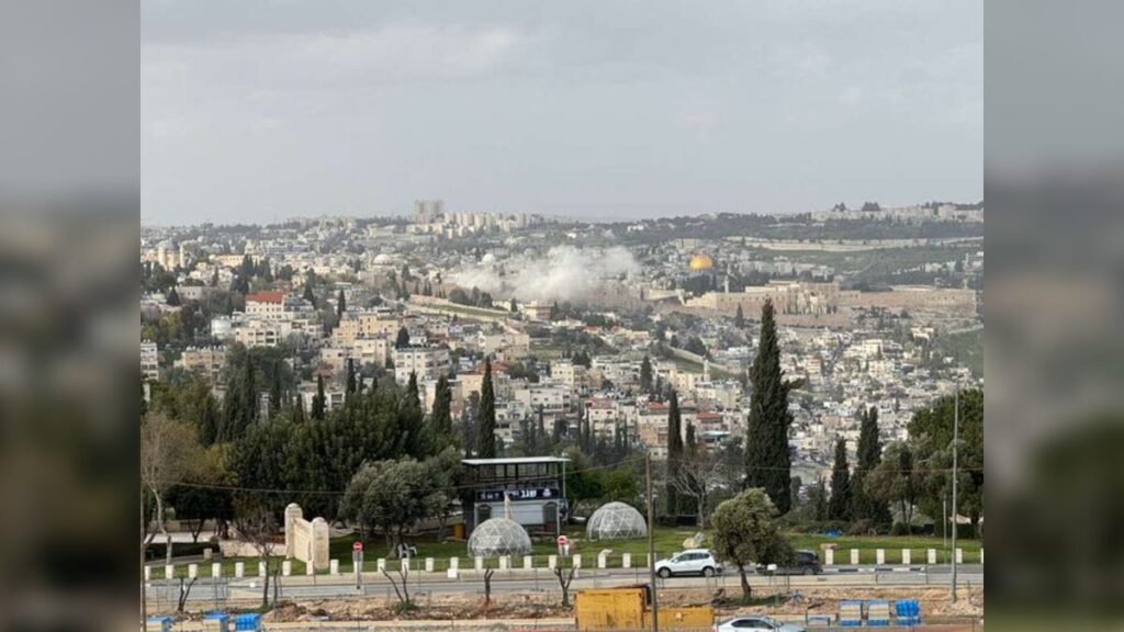 The Old City in Jerusalem, right near the Temple Mount, was impacted by Iranian missile fragments.