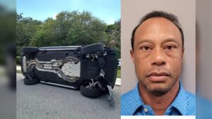 Tiger Woods rolls Land Rover in Florida crash and faces DUI and property damage charges