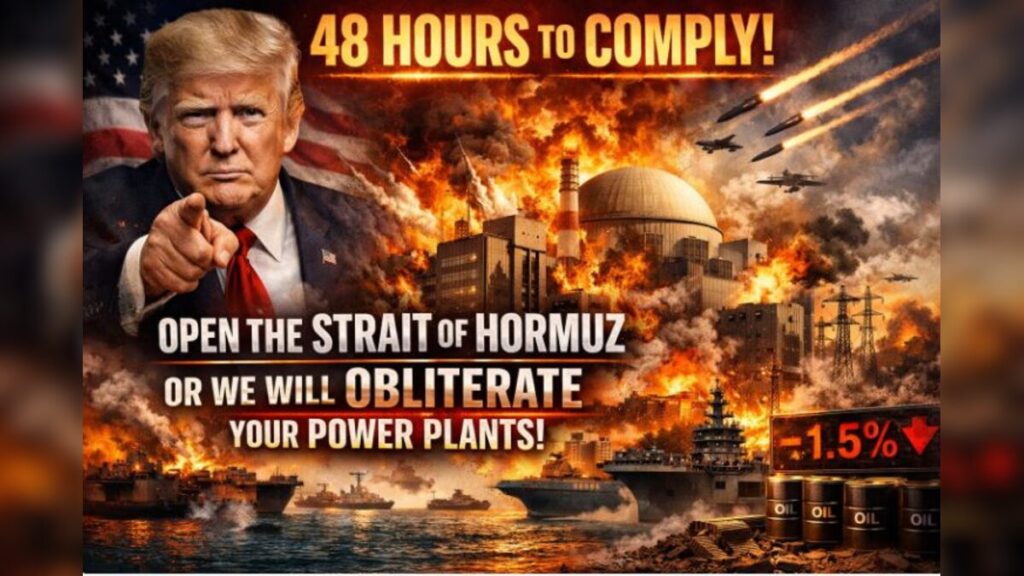 Trump Issues 48-Hour Ultimatum to Iran to Reopen Strait or Face Obliteration of Power Grid