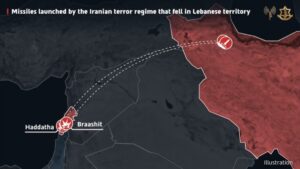 Two missiles launched last night by the Iranian terrorist regime towards Israel—fell in Lebanese territory