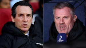 Unai Emery and Jamie Carragher