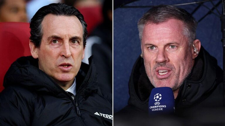 Unai Emery and Jamie Carragher