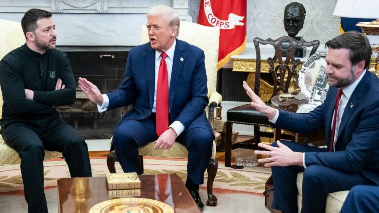 Zelensky Jokes About Age Gap With Trump During Media Exchange in Washington While U.S. Signals Tough Stance in Strait of Hormuz