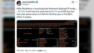 BlackRock Launches iShares Staked Ethereum Trust ETF On Nasdaq Offering Investors Staking Income And Spot ETH Exposure