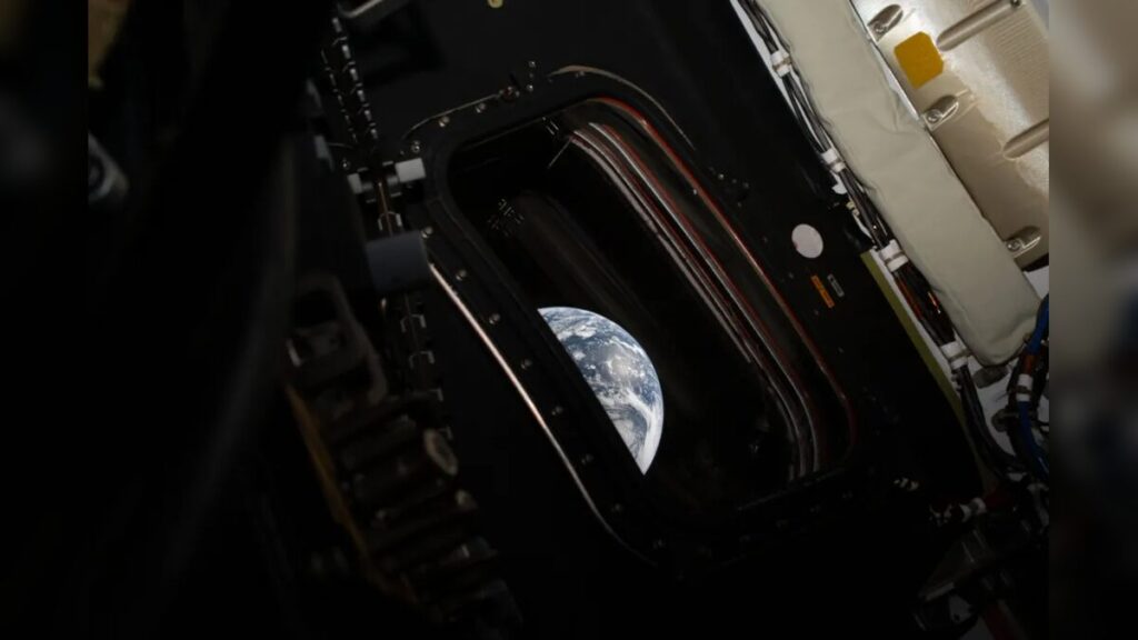 Artemis II Looking Back at Earth