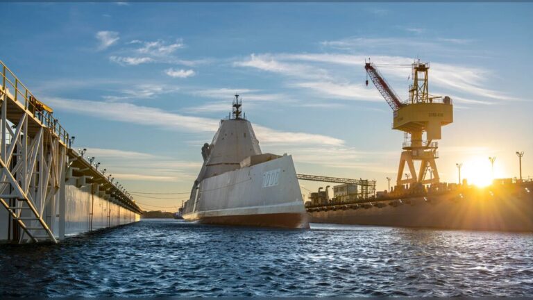 Fire Breaks Out Aboard USS Zumwalt at Mississippi Shipyard