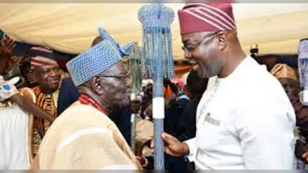 Governor Seyi Makinde Presents Staff of Office to Newly Elevated Obas in Ibadanland Despite Chiefs Absence