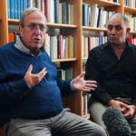 Israeli father Rami Elhanan and Palestinian father Bassam Aramin campaign for peace through Parents Circle event in Dublin Ireland