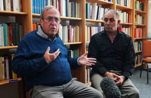 Israeli father Rami Elhanan and Palestinian father Bassam Aramin campaign for peace through Parents Circle event in Dublin Ireland