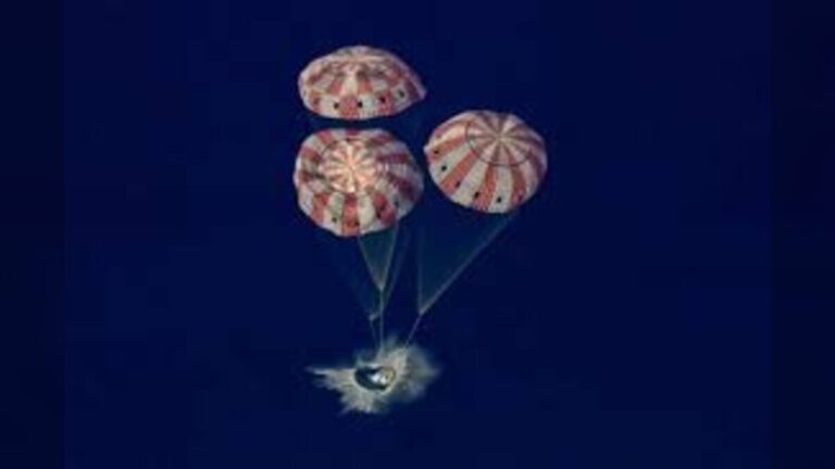 NASA astronauts complete historic splashdown mission and land Orion crew capsule off San Diego coast after record breaking Moon flyby