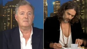 Piers Morgan and Russell Brand