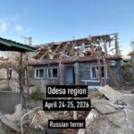 Russian Bomb Destroying Properties in Odessa