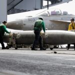 Sailors conduct flight operations aboard USS Gerald R. Ford (CVN 78) in the Red Sea