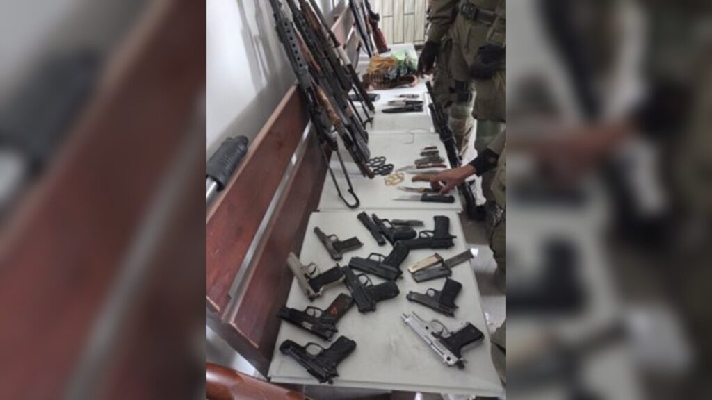 The Weapons belonging to Hezbollah inside a school in the area of Bint Jbei