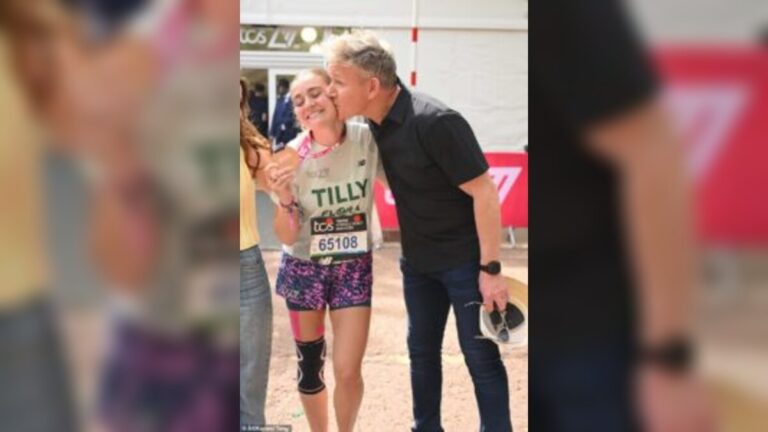 Tilly Ramsay conquers London Marathon finish line as Gordon Ramsay embraces emotional family moment in London
