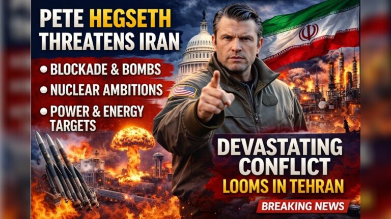 US Defense Chief Pete Hegseth Threatens Blockade, Bombs and Total Military Pressure Against Iran in Explosive Washington Warning
