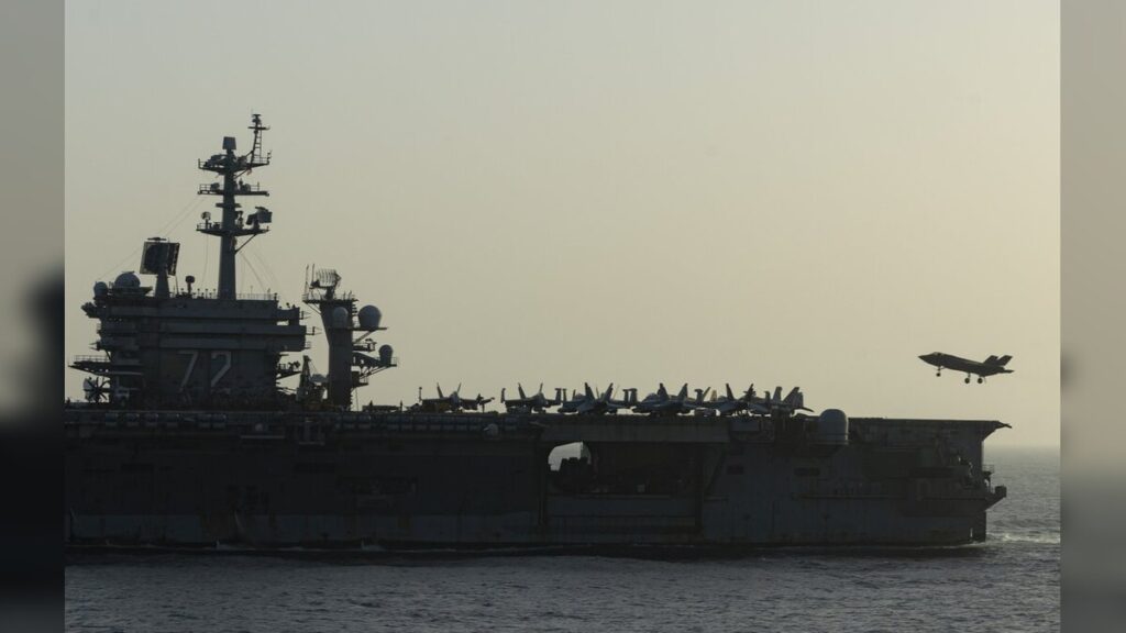 USS Abraham Lincoln (CVN 72) conducts U.S. blockade operations in the Arabian Sea