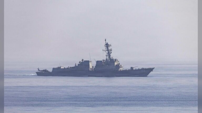 USS Michael Murphy operating in the Arabian Sea