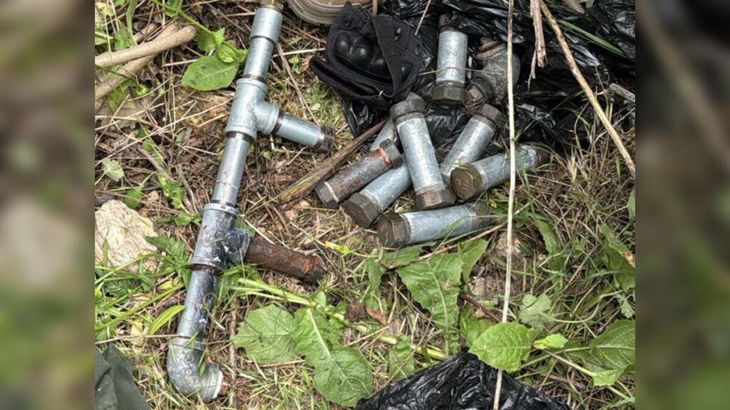 Weapons belonging to terrorists who hurled explosives and Molotov cocktails toward the community of Karmei Tzur