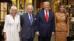 King Charles III leads Queen Camilla into high-stakes US state visit in Washington as security fears follow White House attack attemptv
