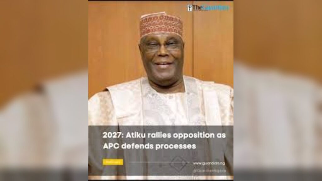 Atiku sparks opposition crisis over northern presidential ticket in Nigeria 2027 race Nigeria