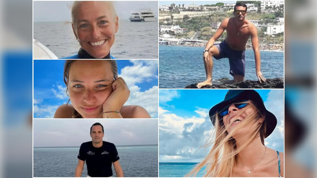 Five Italian Scientists and Divers