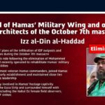 Izz al-Din al-Haddad, Head of Hamas’ military wing and one of the last senior commanders involved in the planning of the October 7 massacre