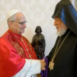 Pope Leo XIV hosts Aram I at Vatican Apostolic Palace in Rome Italy strengthening Christian unity dialogue and Middle East church relations