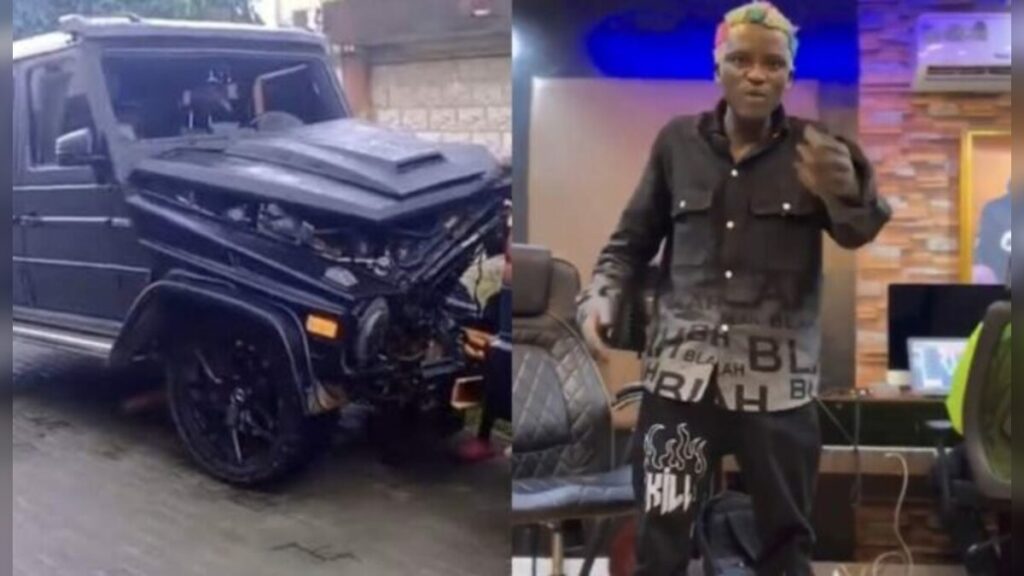 Portable Survives Brake Failure Accident and Calls on Government to Fix Dangerous Road in Ogun State After Dramatic Escape