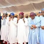Senate President Godswill Akpabio leads lawmakers to visit President Bola Tinubu in Lagos home during Eid celebrations showing national political harmony