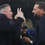 Rio Ferdinand Taunts Jamie Carragher Over Social Media Spat During Manchester United vs Liverpool Clash at Old Trafford England