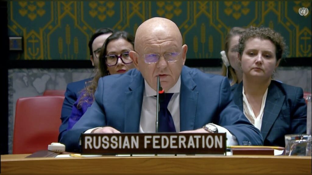 Russian Envoy Vassily Nebenzia Condemns Ukraine at United Nations After Alleged Drone Attack Destroys Student Housing in Starobelsk and Injures Dozens of Teenagers