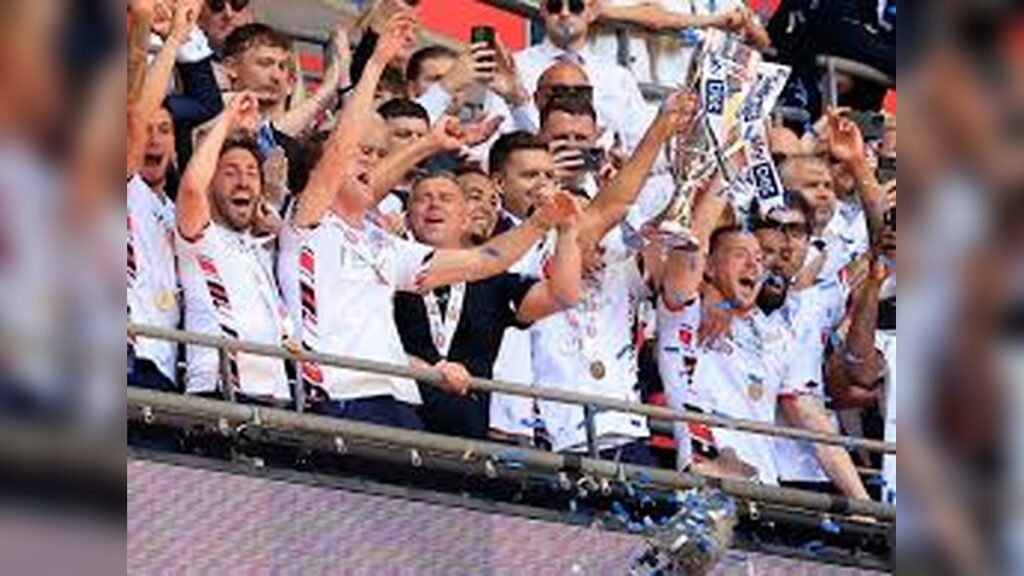 Sam Dalby Scores Overhead Kick Leads Bolton Wanderers Crush Stockport County in Championship Promotion Battle at Wembley London