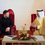 Volodymyr Zelenskyy and Hamad bin Isa Al Khalifa