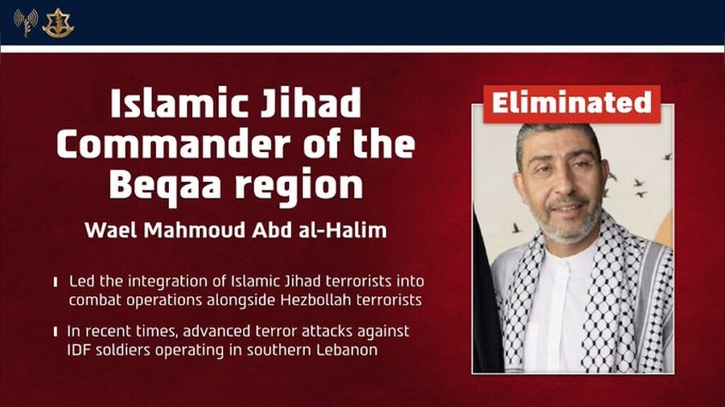IDF Strike Kills Wael Mahmoud Abd al-Halim in Baalbek as Israel Accuses Him of Coordinating With Hezbollah